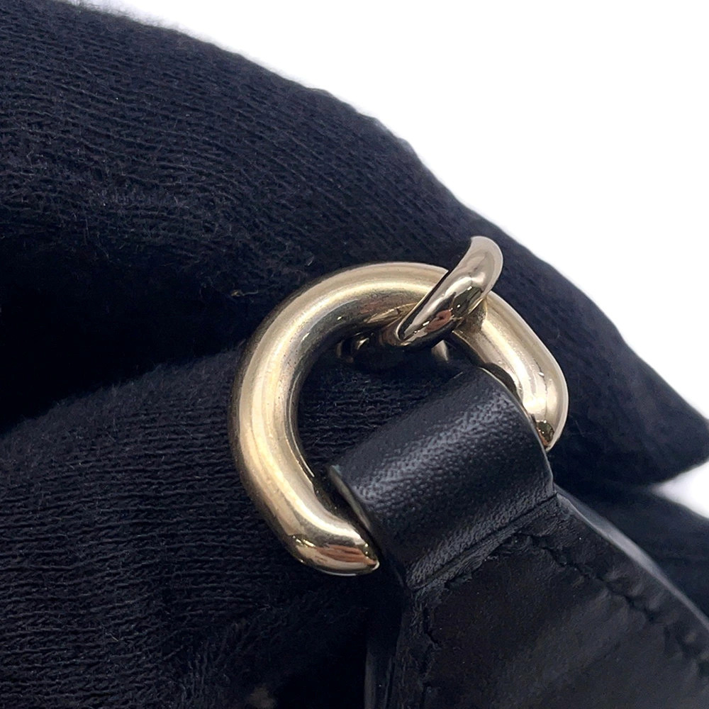 Gucci Horsebit Chain Bag Black Shoulder ssima Leather - Picture 10 of 12